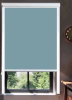 Store Enrouleur Rollobox Chaînette Occultant Bleu Gris sur-mesure