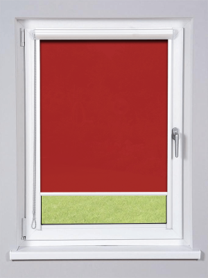 Store Enrouleur Cassette Mini Box Chaînette/Ressort Tamisant Rouge Sur-Mesure