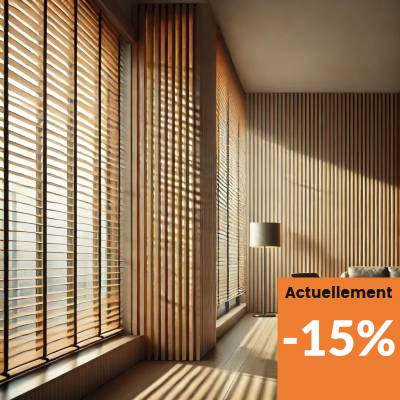 Store Enrouleur vénitien bois sur mesure
