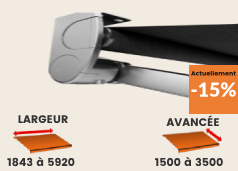 Store Banne Monobloc Éco Cassis sur mesure