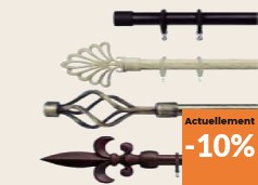 Tringle fer forgé pour anneaux sur mesure