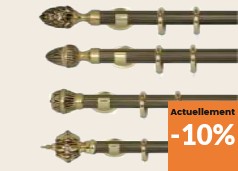 Tringle prestige pour anneaux sur mesure