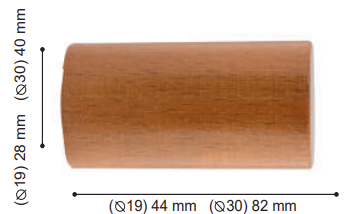 embout tringle bois cilindro