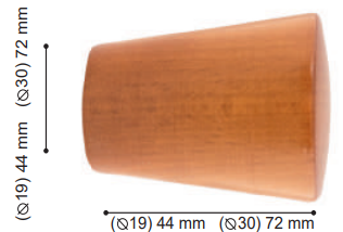 embout tringle bois cono