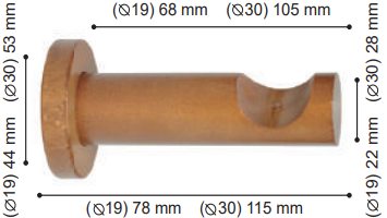 Support simple tringle bois