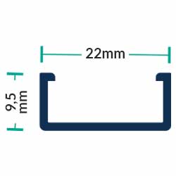 dimensions glissière inférieure moustiquaire latérale/bilatérale/centrale