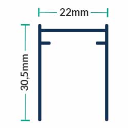 dimensions glissière supérieure moustiquaire latérale/bilatérale/centrale