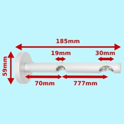 Support Mural Double Tringle Déco 19mm 30mm Support Mural Double Tringle Déco 19mm 30mm