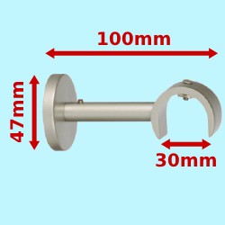 Support Mural Simple Modèle 2 Tringle Déco 19mm Support Mural Simple Modèle 2 Tringle Déco 19mm