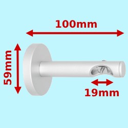 Support Mural Simple Tringle Déco 19mm Support Mural Simple Tringle Déco 19mm