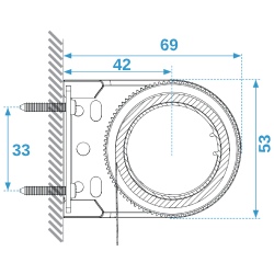 dimensions support pose murale store enrouleur à ressort ezyroller