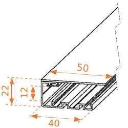 Glissière latérale store cassette Rollobox