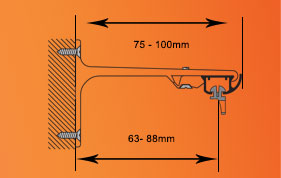 support mural tringle wave sur mesure pour rideau